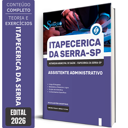 Apostila AMS Itapecerica SP 2026 - Assistente Administrativo