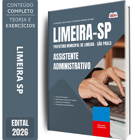 Apostila Prefeitura de Limeira SP 2026 - Assistente Administrativo