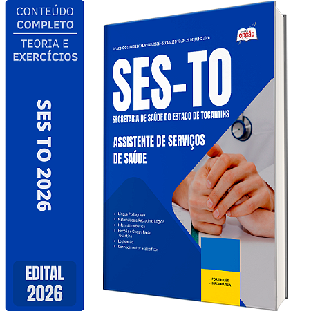 Apostila SES TO 2026 - Assistente de Serviços de Saúde