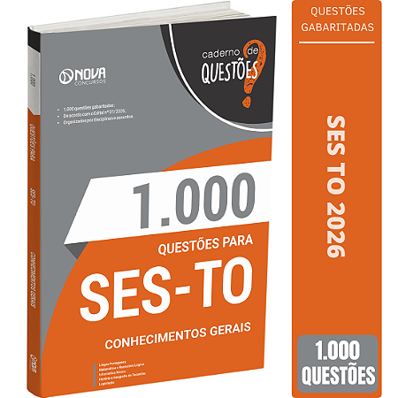 Livro 1000 Questões Gabaritadas para SES TO - Conhecimentos Gerais