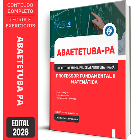 Apostila Prefeitura de Abaetetuba PA 2026 Professor Fundamental 2 - Matemática