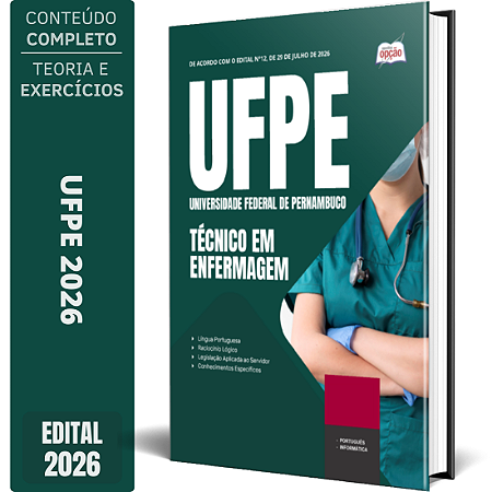 Apostila UFPE 2026 Técnico Administrativo em Educação - Técnico em Enfermagem