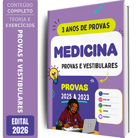 Apostila Medicina Provas e Vestibulares - 3 Anos de Provas (2025 a 2023)