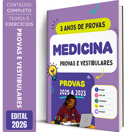 Apostila Medicina Provas e Vestibulares - 3 Anos de Provas (2025 a 2023)
