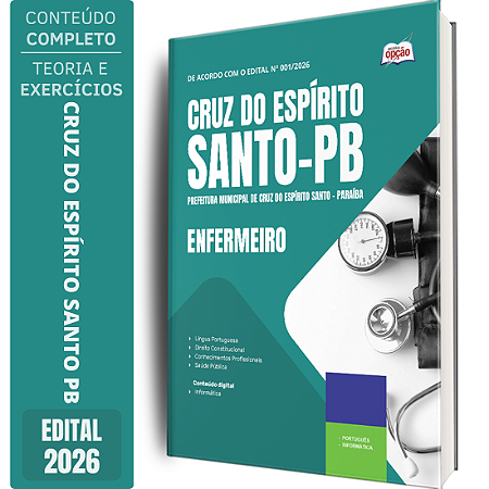 Apostila Prefeitura de Cruz do Espírito Santo PB 2026 - Enfermeiro