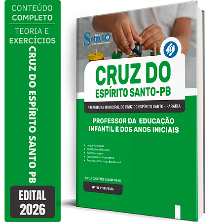 Apostila Prefeitura de Cruz do Espírito Santo PB 2026 - Professor da Educação Infantil e dos Anos Iniciais