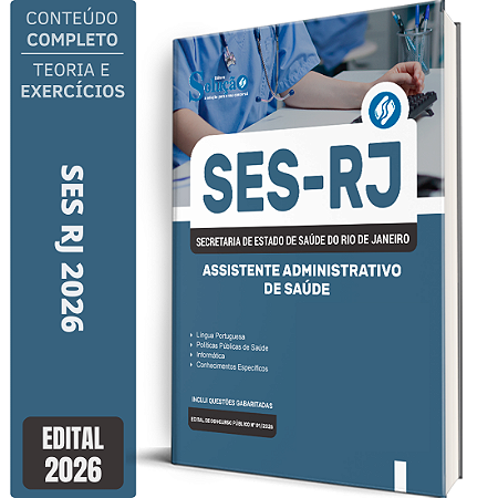 Apostila SES RJ 2026 - Assistente Administrativo de Saúde