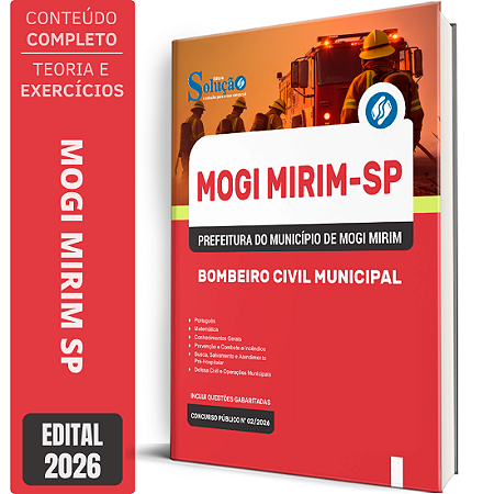 Apostila Prefeitura de Mogi Mirim SP 2026 - Bombeiro Civil Municipal