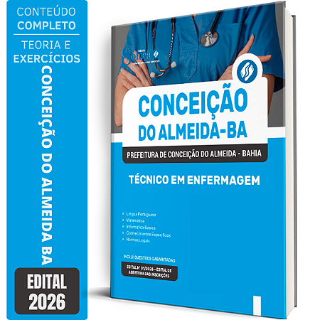 Apostila Prefeitura de Conceição do Almeida BA 2026 - Técnico em Enfermagem