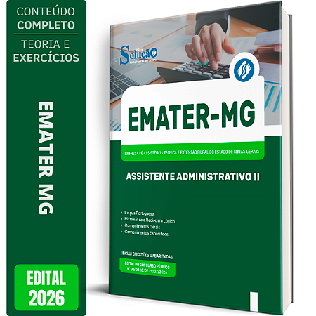 Apostila EMATER MG 2026 - Assistente Administrativo 2