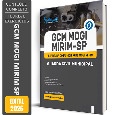 Apostila Prefeitura de Mogi Mirim SP 2026 GCM - Guarda Civil Municipal