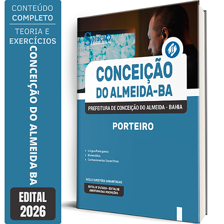 Apostila Prefeitura de Conceição do Almeida BA 2026 - Porteiro