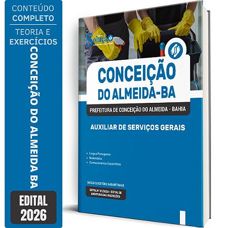 Apostila Prefeitura de Conceição do Almeida BA 2026 - Auxiliar de Serviços Gerais