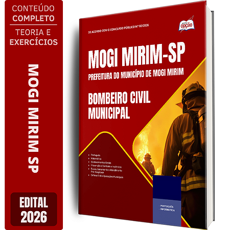 Apostila Prefeitura de Mogi Mirim SP 2026 - Bombeiro Civil Municipal