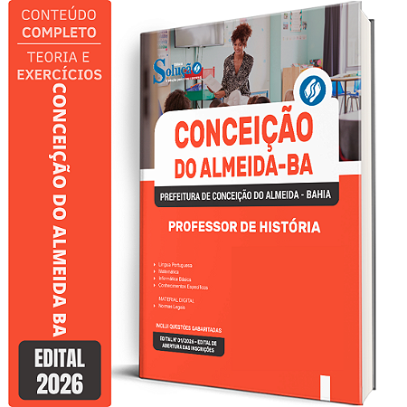Apostila Prefeitura de Conceição do Almeida BA 2026 - Professor de História