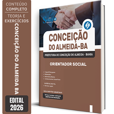 Apostila Prefeitura de Conceição do Almeida BA 2026 - Orientador Social
