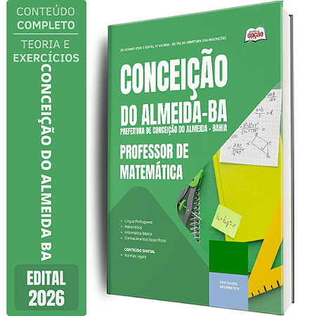 Apostila Prefeitura de Conceição do Almeida BA 2026 - Professor de Matemática