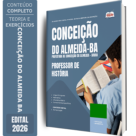 Apostila Prefeitura de Conceição do Almeida BA 2026 - Professor de História