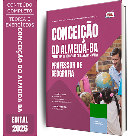 Apostila Prefeitura de Conceição do Almeida BA 2026 - Professor de Geografia