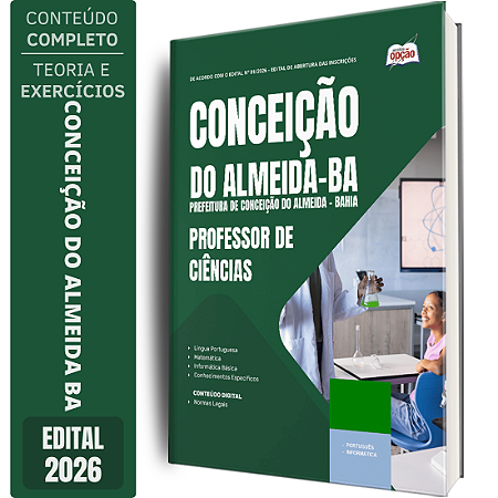 Apostila Prefeitura de Conceição do Almeida BA 2026 - Professor de Ciências
