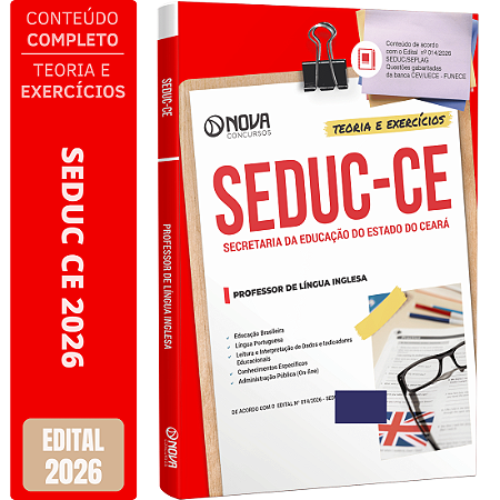 Apostila SEDUC CE 2026 - Professor de Língua Inglesa