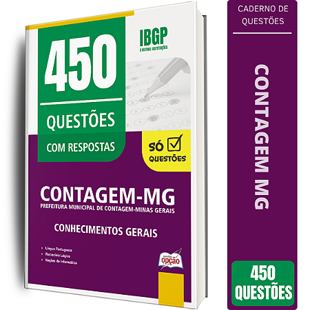 Caderno de 450 Questões Prefeitura de Contagem MG - Conhecimentos Gerais
