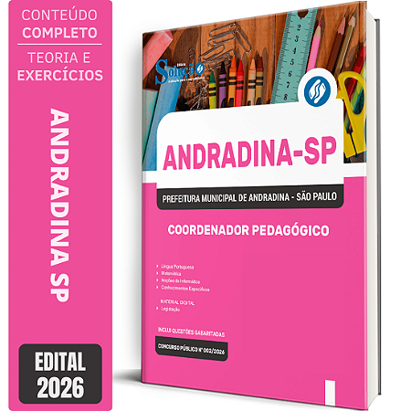 Apostila Prefeitura de Andradina SP 2026 - Coordenador Pedagógico