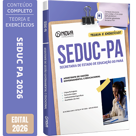 Apostila SEDUC PA 2026 - Assistente de Gestão Governamental e Educacional