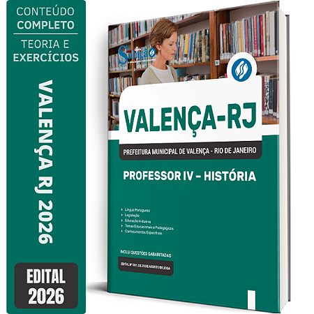 Apostila Prefeitura de Valença RJ 2026 Professor 4 - História