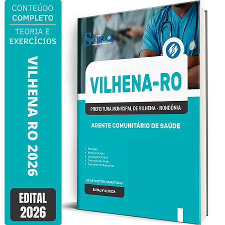 Apostila Prefeitura de Vilhena RO 2026 - Agente Comunitário de Saúde (ACS)