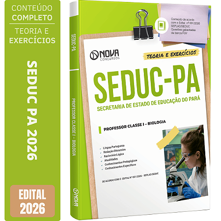 Apostila SEDUC PA 2026 - Professor Biologia