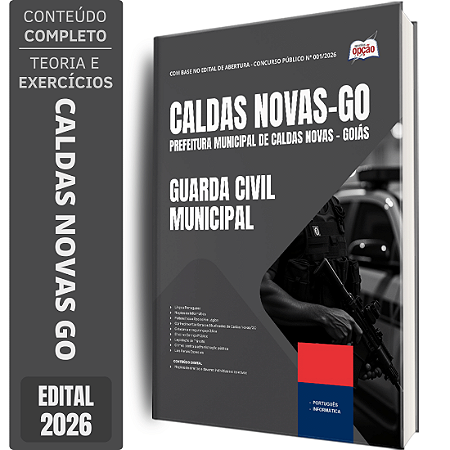 Apostila Prefeitura de Caldas Novas GO 2026 GCM - Guarda Civil Municipal