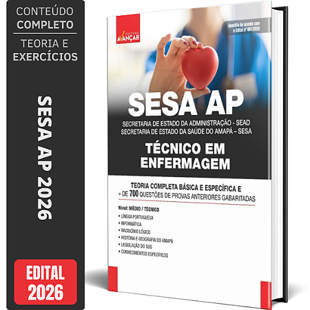 Apostilas SESA AP 2026 - Técnico em Enfermagem