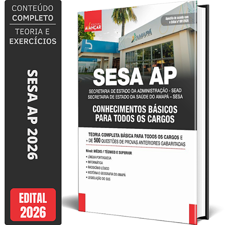 Apostilas SESA AP 2026 - Conhecimentos Básicos para Todos os Cargos