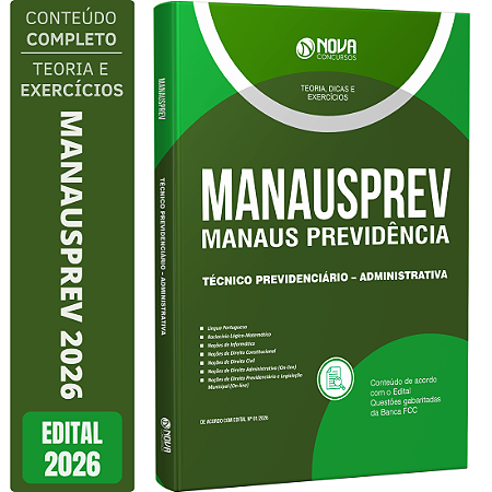 Apostila MANAUSPREV 2026 Técnico Previdenciário - Administrativa