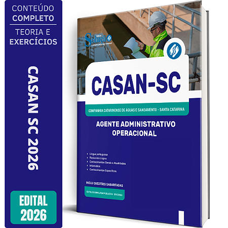 Apostila CASAN 2026 - Agente Administrativo Operacional