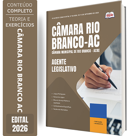 Apostila Câmara de Rio Branco AC 2026 - Agente Legislativo