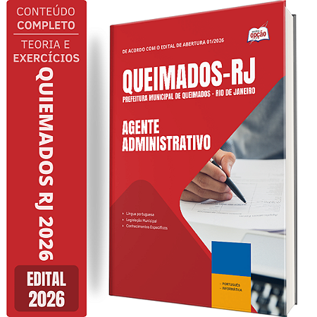 Apostila Prefeitura de Queimados RJ 2026 - Agente Administrativo