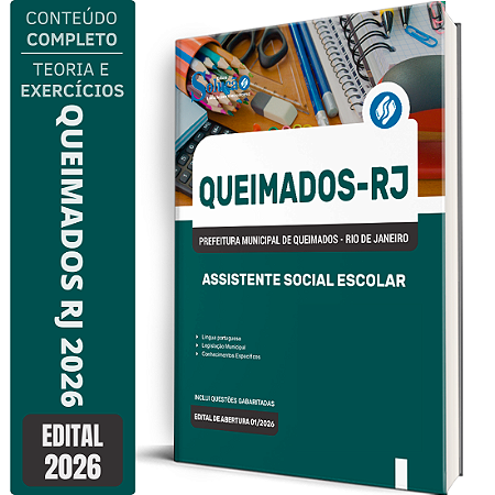 Apostila Prefeitura de Queimados RJ 2026 - Assistente Social Escolar