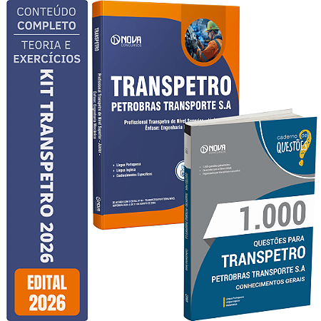 Kit Apostila Transpetro 2026 Engenharia Mecânica + Livro 1000 Questões - Conhecimentos Gerais