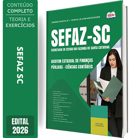 Apostila SEFAZ SC 2026 Auditor Estadual de Finanças Públicas - Ciências Contábeis