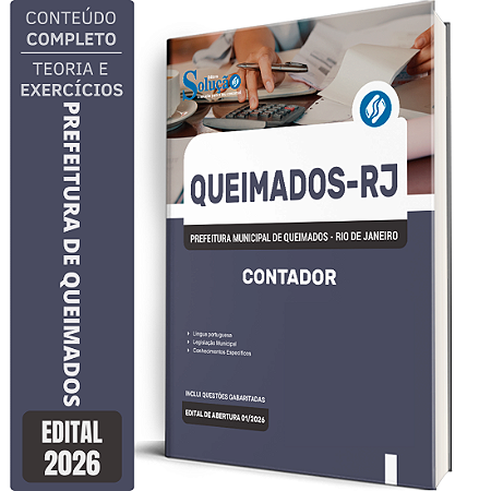 Apostila Prefeitura de Queimados RJ 2026 - Contador