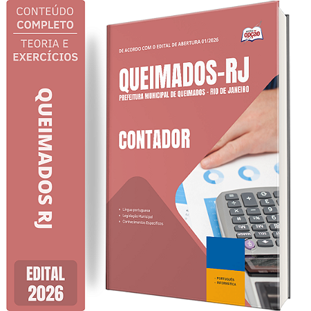 Apostila Prefeitura de Queimados RJ 2026 - Contador