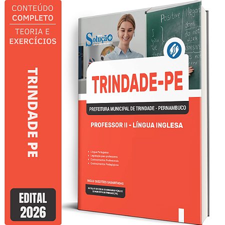Apostila Prefeitura de Trindade PE 2026 Professor 2 - Língua Inglesa