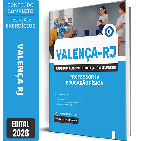 Apostila Prefeitura de Valença RJ 2026 Professor 4 - Educação Física
