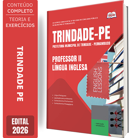 Apostila Prefeitura de Trindade PE 2026 Professor 2 - Língua Inglesa
