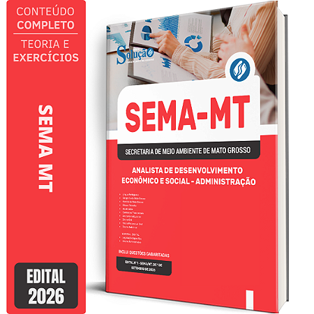 Apostila SEMA MT 2026 Analista de Desenvolvimento Econômico e Social - Direito