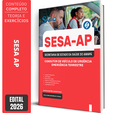 Apostila SESA AP 2026 - Condutor de Veículo de Urgência/Emergência Terrestre