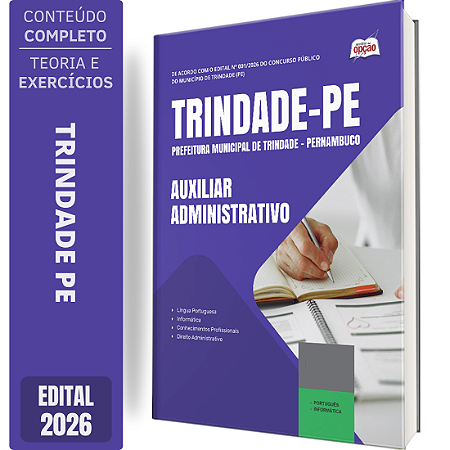 Apostila Prefeitura de Trindade PE 2026 - Auxiliar Administrativo