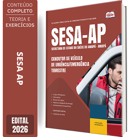 Apostila SESA AP 2026 - Condutor de Veículo de Urgência/Emergência Terrestre